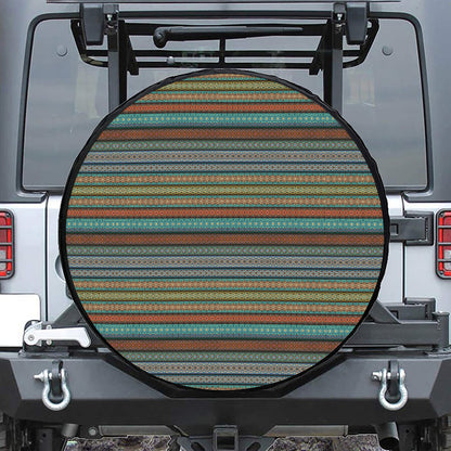 Indian Ethnic Pattern Print Leather Spare Tire Cover