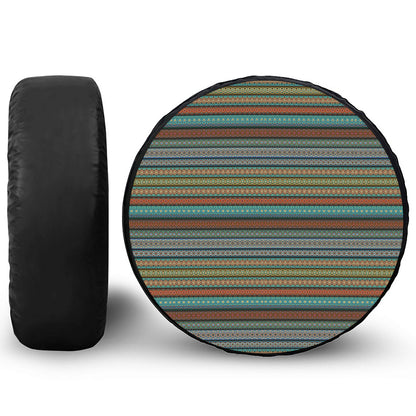 Indian Ethnic Pattern Print Leather Spare Tire Cover