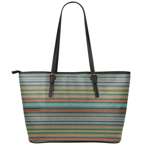 Indian Ethnic Pattern Print Leather Tote Bag