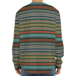 Indian Ethnic Pattern Print Long Sleeve Baseball Jersey