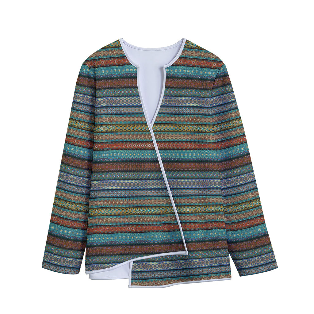 Indian Ethnic Pattern Print Long Sleeve Short Coat