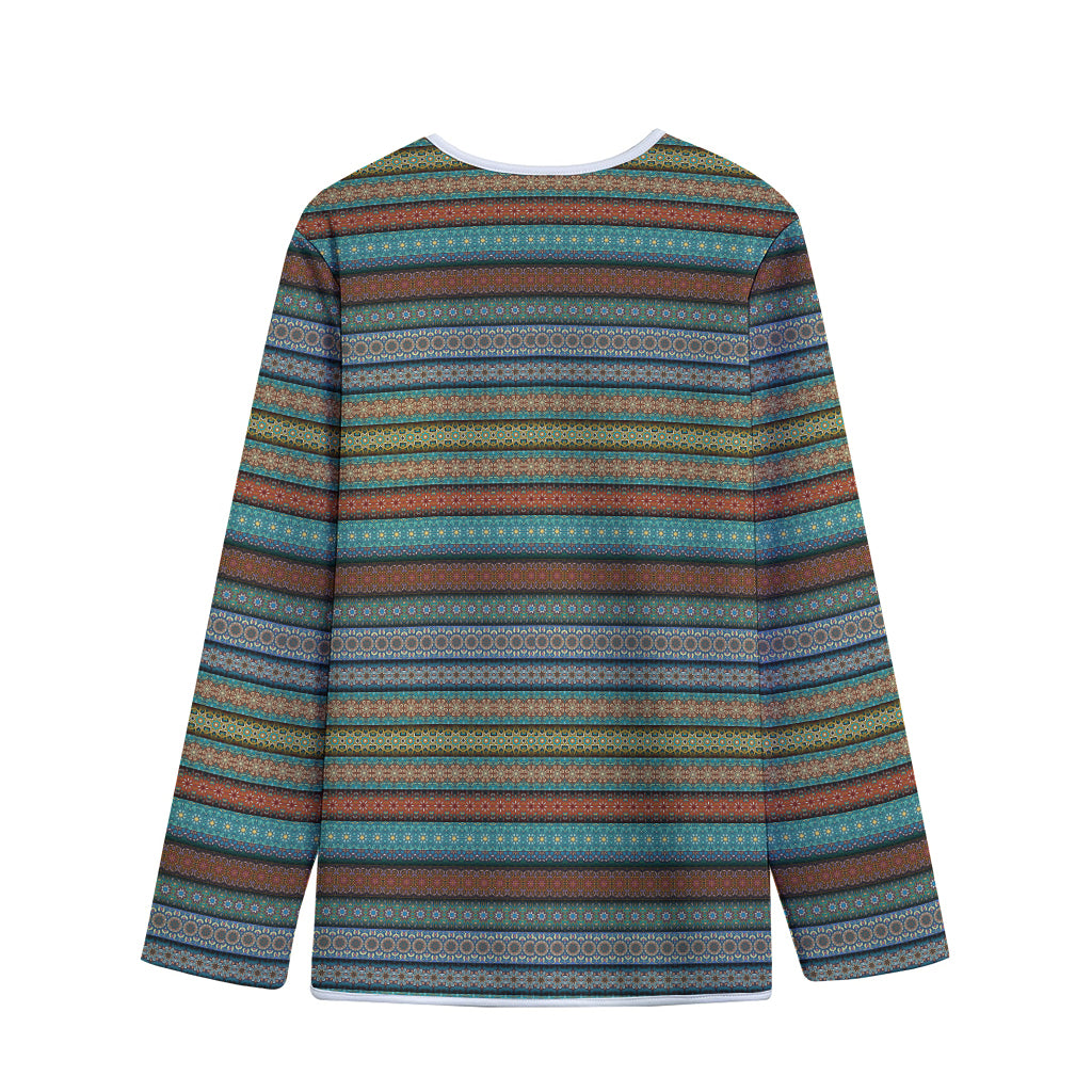 Indian Ethnic Pattern Print Long Sleeve Short Coat
