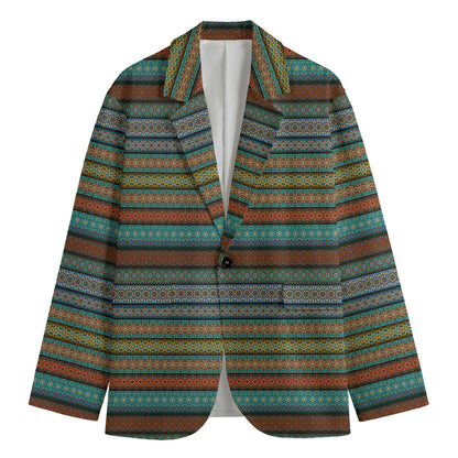 Indian Ethnic Pattern Print Men's Blazer