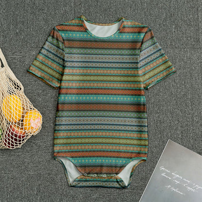 Indian Ethnic Pattern Print Men's Bodysuit