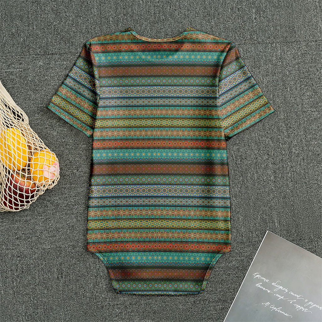 Indian Ethnic Pattern Print Men's Bodysuit