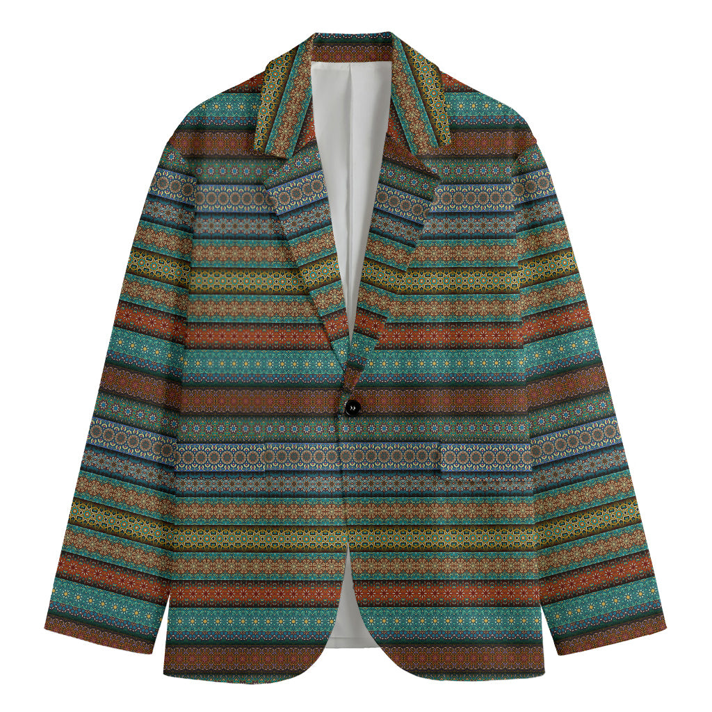 Indian Ethnic Pattern Print Men's Cotton Blazer