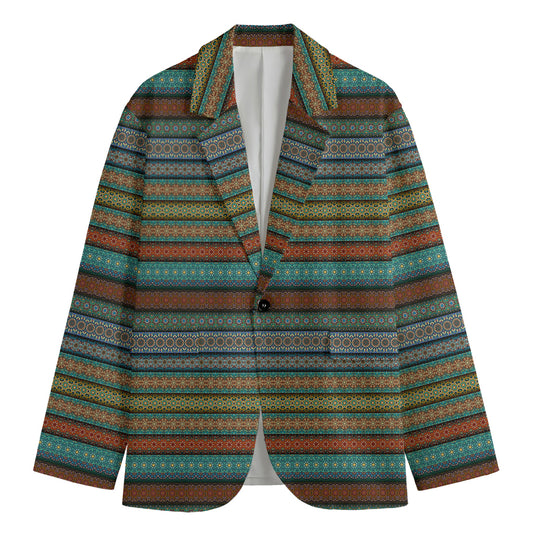 Indian Ethnic Pattern Print Men's Cotton Blazer