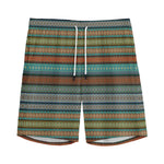 Indian Ethnic Pattern Print Men's Sports Shorts