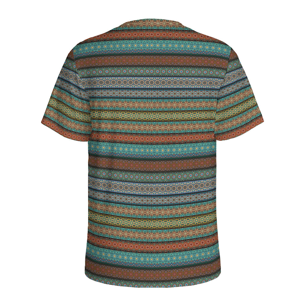 Indian Ethnic Pattern Print Men's Sports T-Shirt
