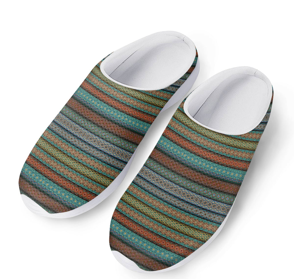 Indian Ethnic Pattern Print Mesh Casual Shoes