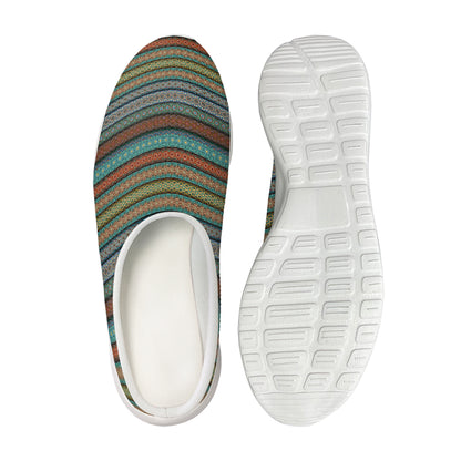 Indian Ethnic Pattern Print Mesh Casual Shoes