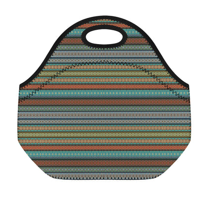Indian Ethnic Pattern Print Neoprene Lunch Bag