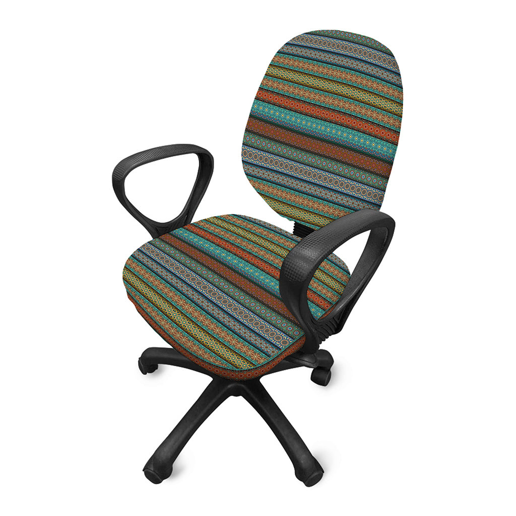 Indian Ethnic Pattern Print Office Chair Cover