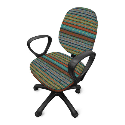 Indian Ethnic Pattern Print Office Chair Cover