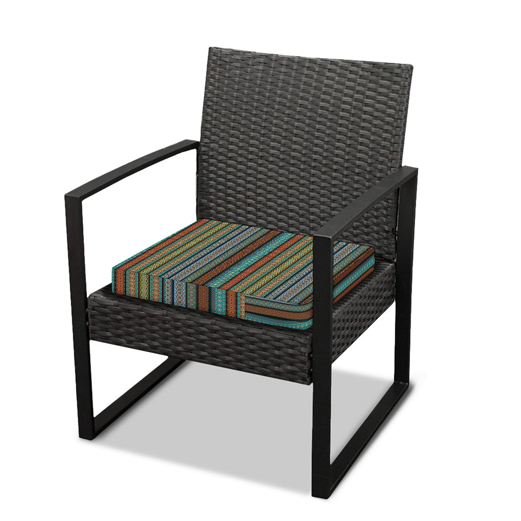 Indian Ethnic Pattern Print Outdoor Seat Cushion Cover