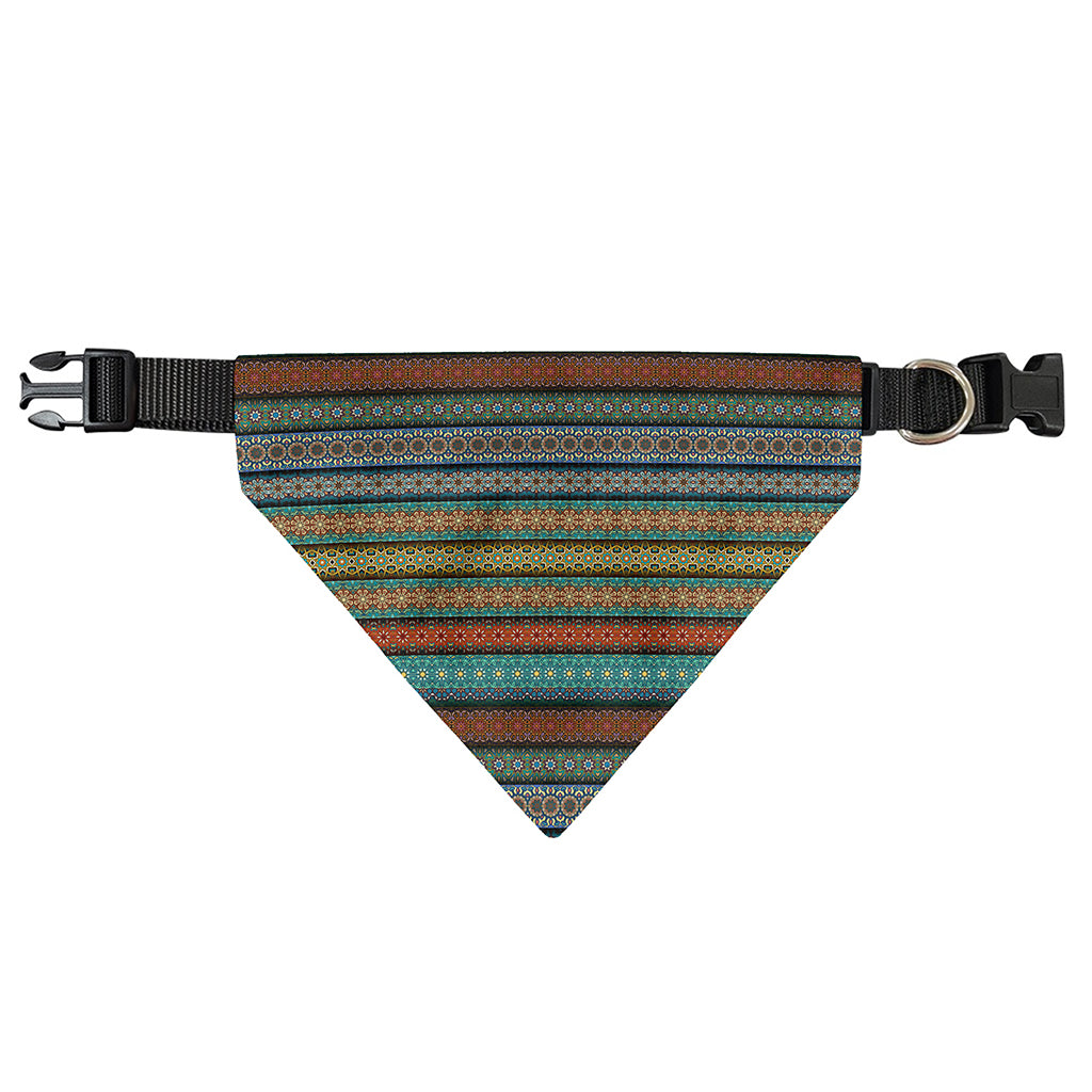 Indian Ethnic Pattern Print Over The Collar Dog Bandana