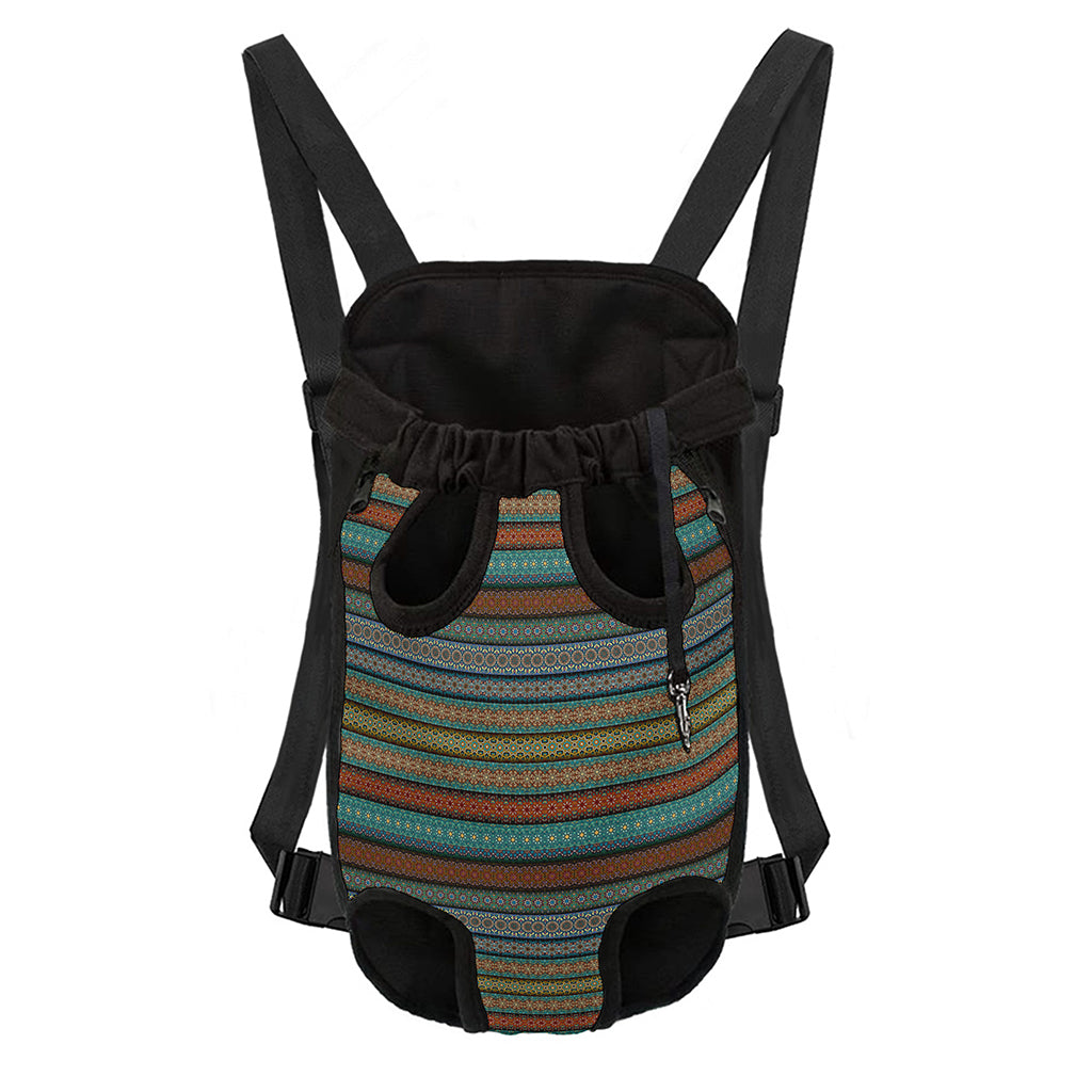 Indian Ethnic Pattern Print Pet Carrier Backpack