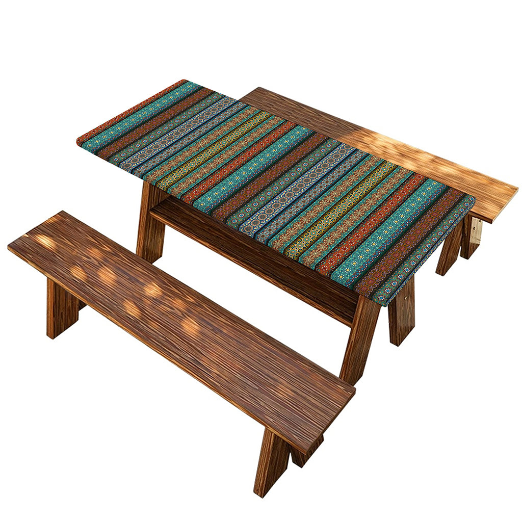 Indian Ethnic Pattern Print Picnic Table Cover