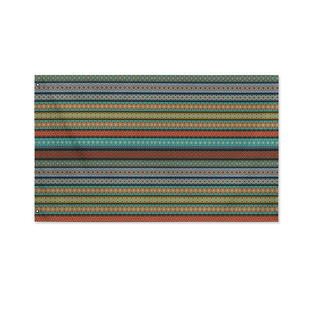 Indian Ethnic Pattern Print Polyester Flag