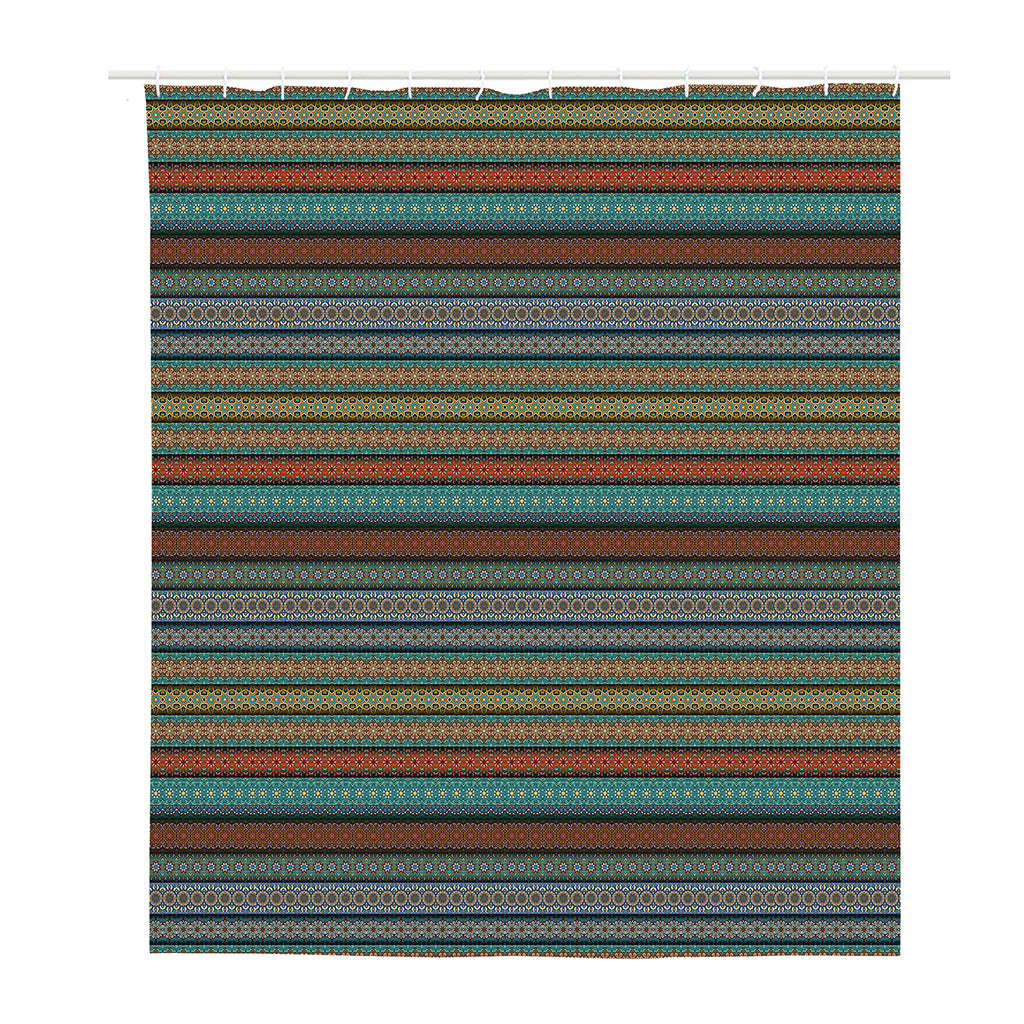 Indian Ethnic Pattern Print Polyester Shower Curtain