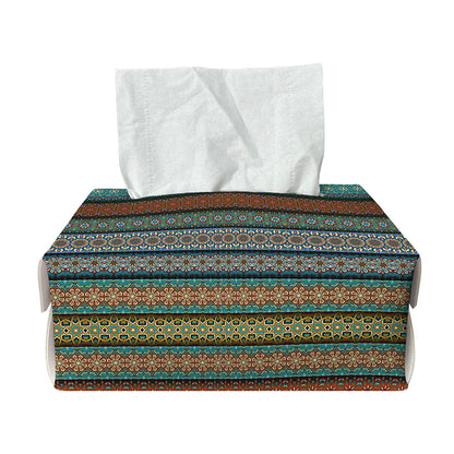 Indian Ethnic Pattern Print Rectangle Tissue Box Cover