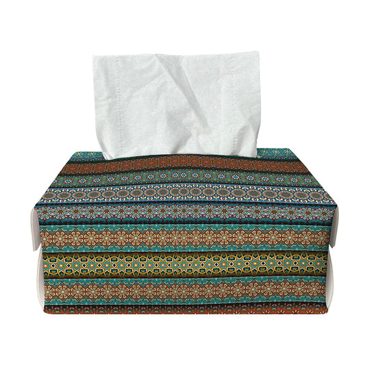 Indian Ethnic Pattern Print Rectangle Tissue Box Cover