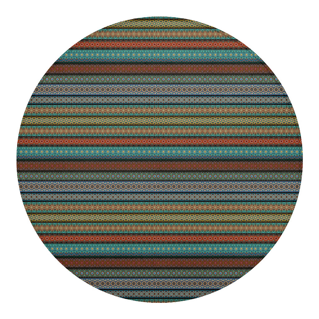 Indian Ethnic Pattern Print Round Blanket