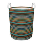 Indian Ethnic Pattern Print Round Laundry Basket