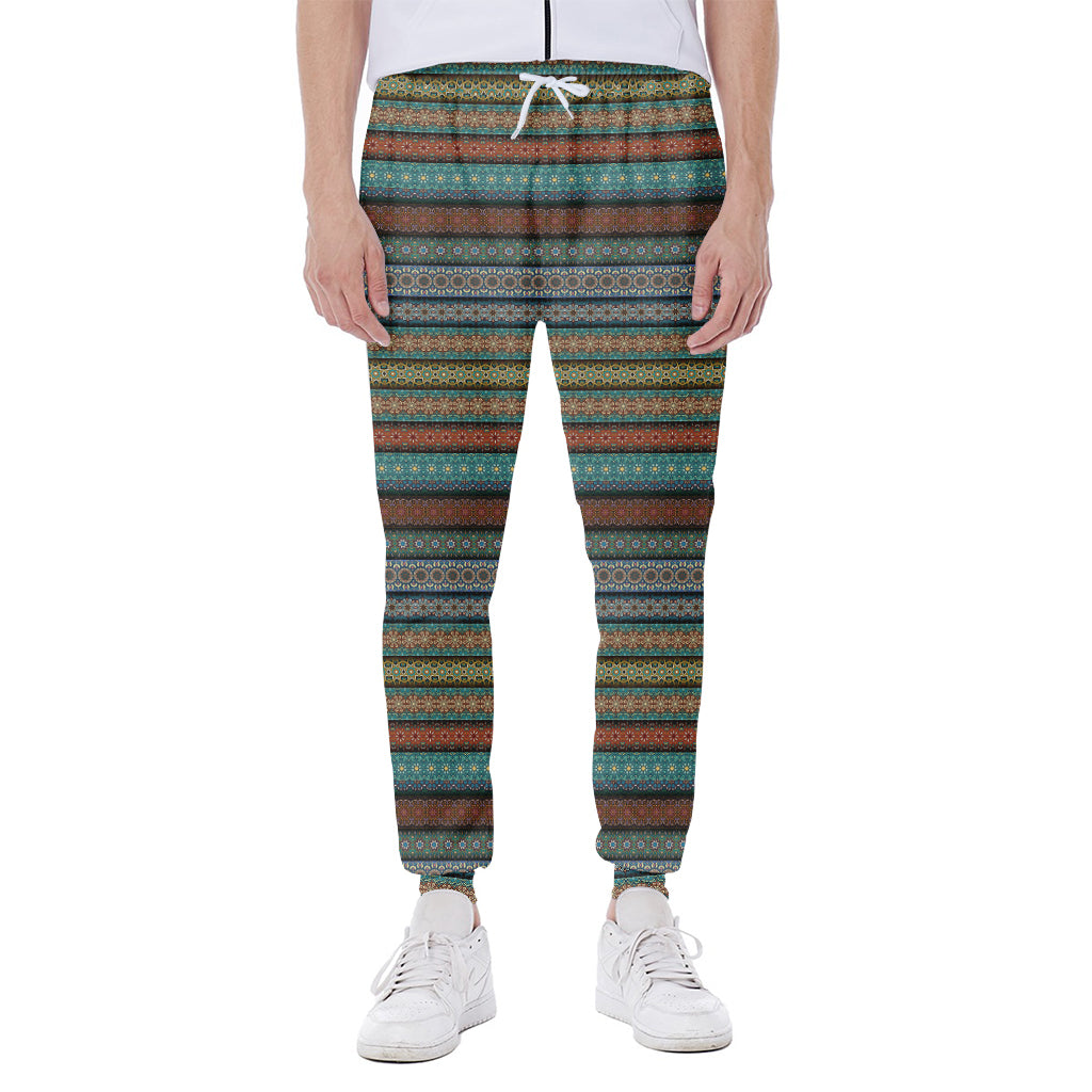 Indian Ethnic Pattern Print Scuba Joggers