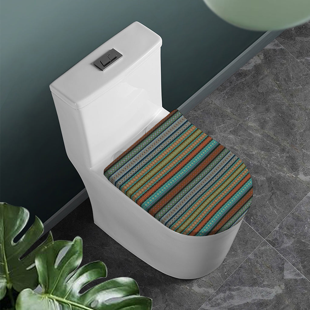 Indian Ethnic Pattern Print Toilet Lid Cover