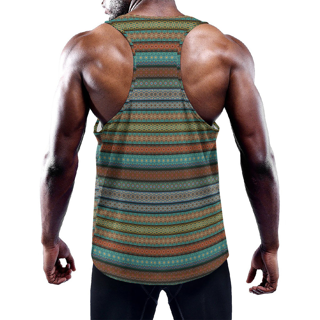 Indian Ethnic Pattern Print Training Tank Top