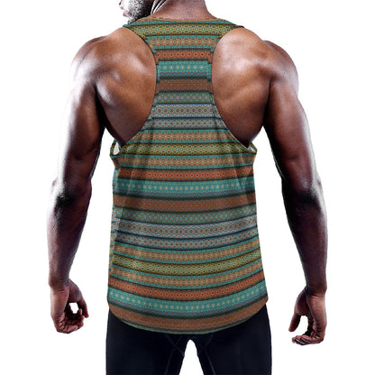 Indian Ethnic Pattern Print Training Tank Top