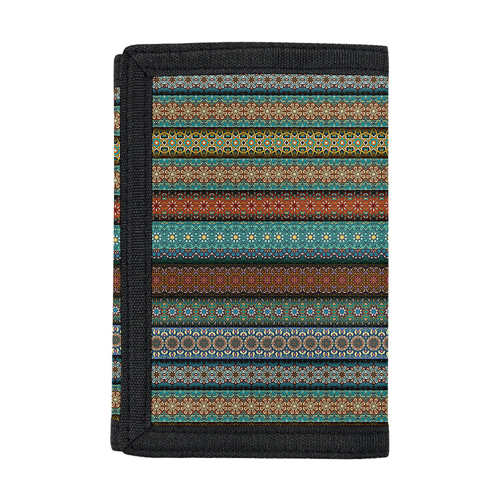Indian Ethnic Pattern Print Trifold Wallet