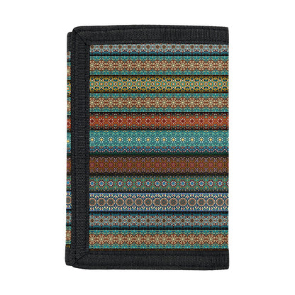 Indian Ethnic Pattern Print Trifold Wallet