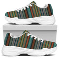 Indian Ethnic Pattern Print White Chunky Shoes