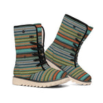 Indian Ethnic Pattern Print Winter Boots