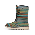 Indian Ethnic Pattern Print Winter Boots