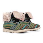 Indian Ethnic Pattern Print Winter Boots