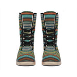 Indian Ethnic Pattern Print Winter Boots