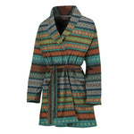 Indian Ethnic Pattern Print Women's Bathrobe