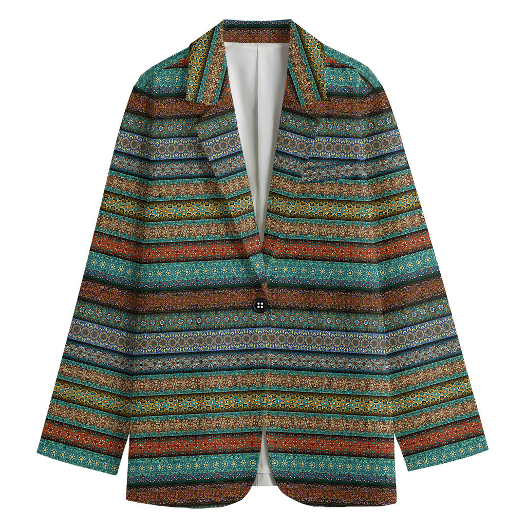 Indian Ethnic Pattern Print Women's Blazer