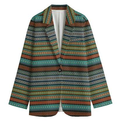 Indian Ethnic Pattern Print Women's Cotton Blazer