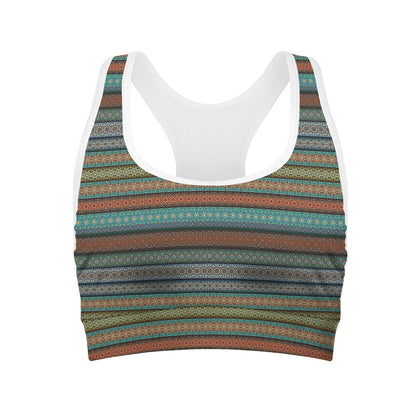 Indian Ethnic Pattern Print Women's Sports Bra
