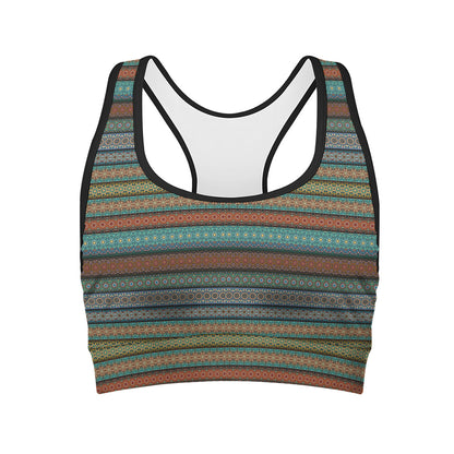 Indian Ethnic Pattern Print Women's Sports Bra