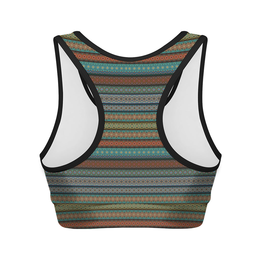 Indian Ethnic Pattern Print Women's Sports Bra