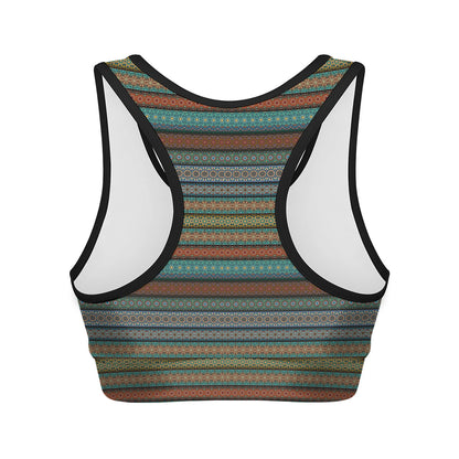Indian Ethnic Pattern Print Women's Sports Bra