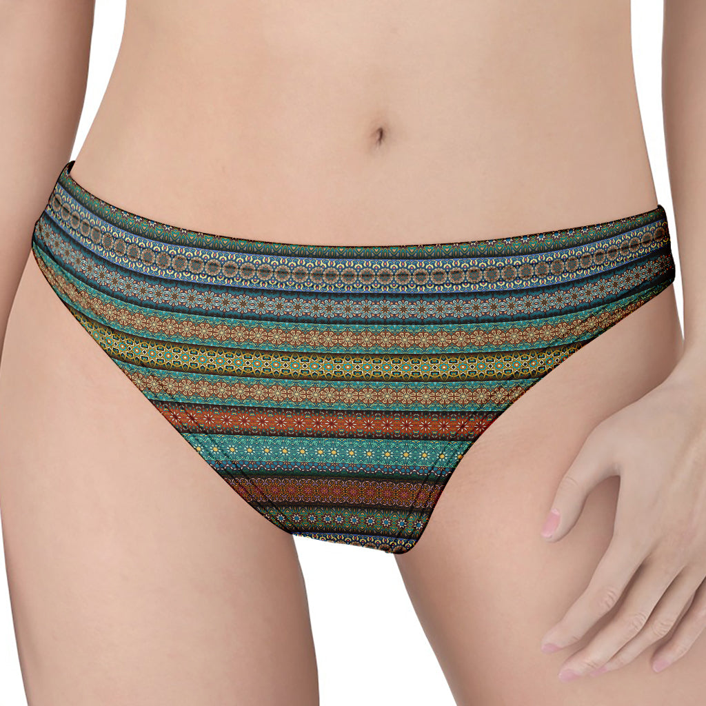 Indian Ethnic Pattern Print Women's Thong