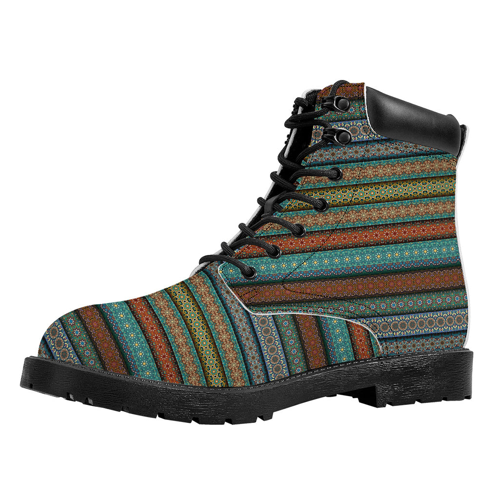 Indian Ethnic Pattern Print Work Boots
