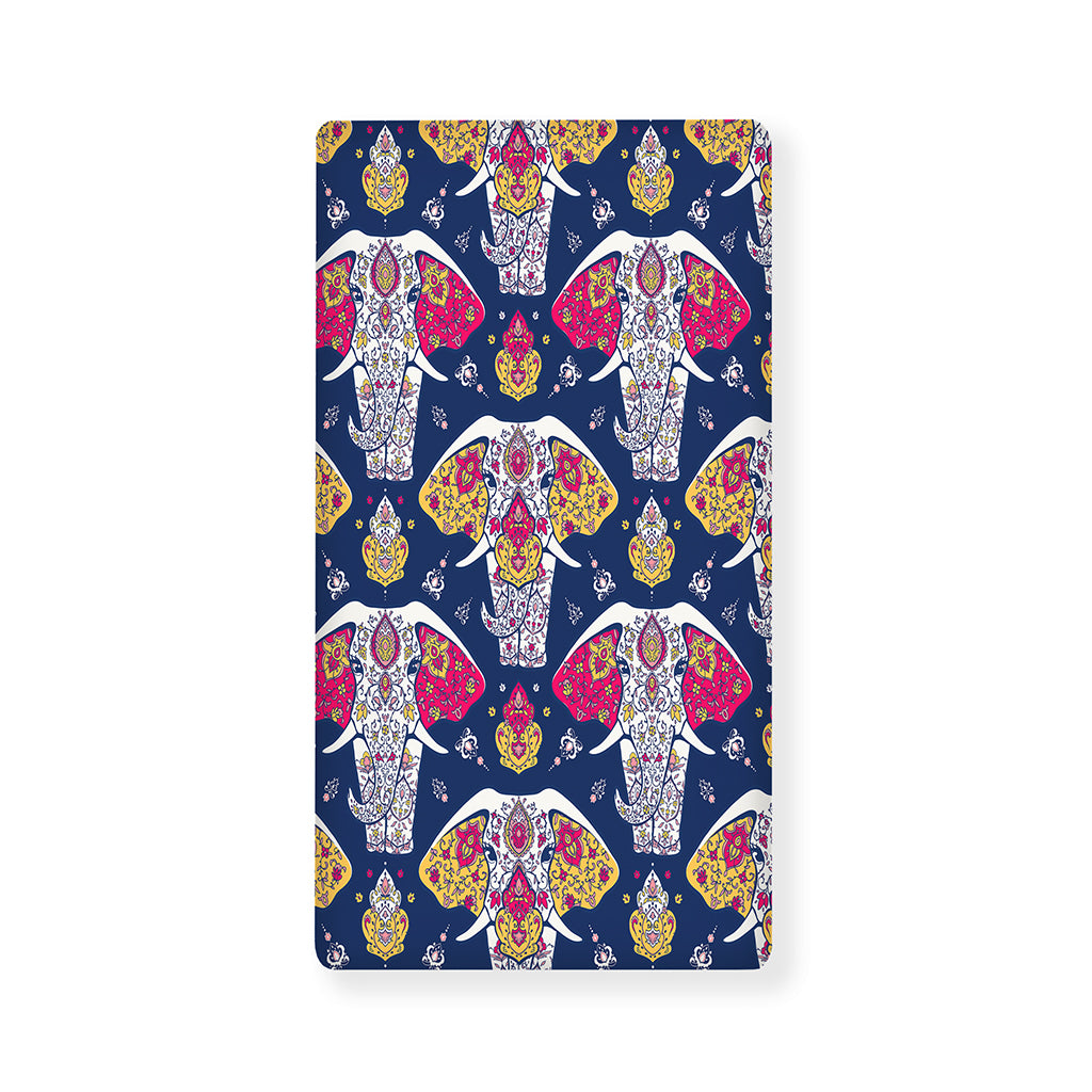 Indian Floral Elephant Pattern Print Baby Crib Sheet