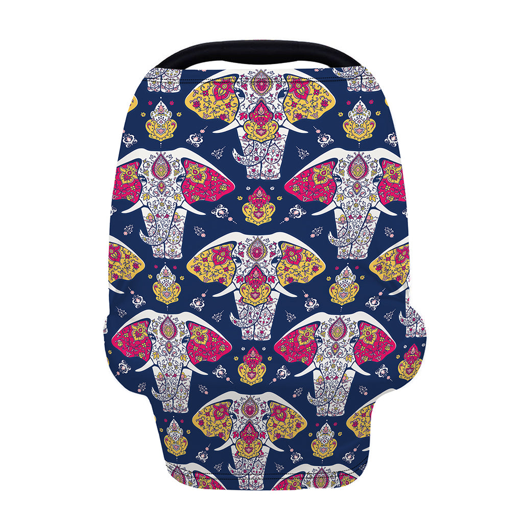 Indian Floral Elephant Pattern Print Baby Seat Cover